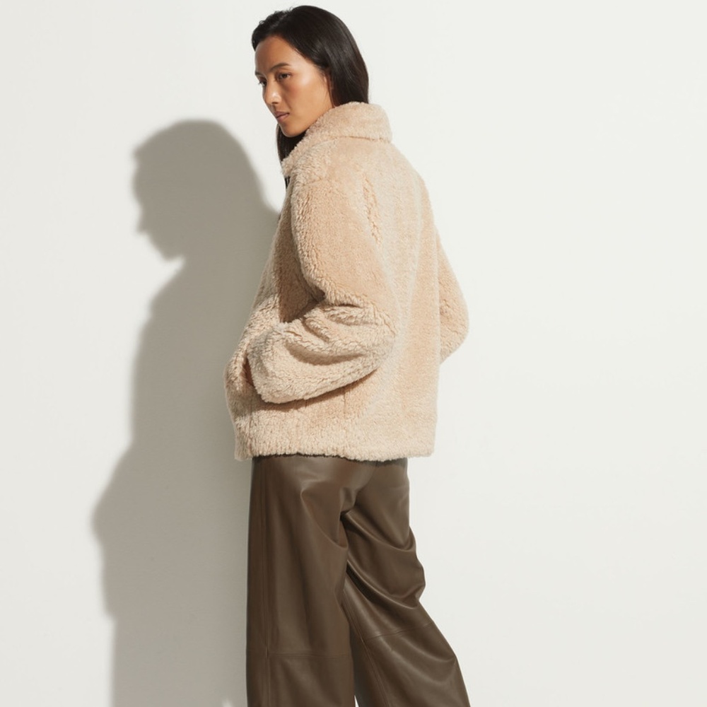 VINCE WOMEN'S TEXTURED FAUX FUR JACKET